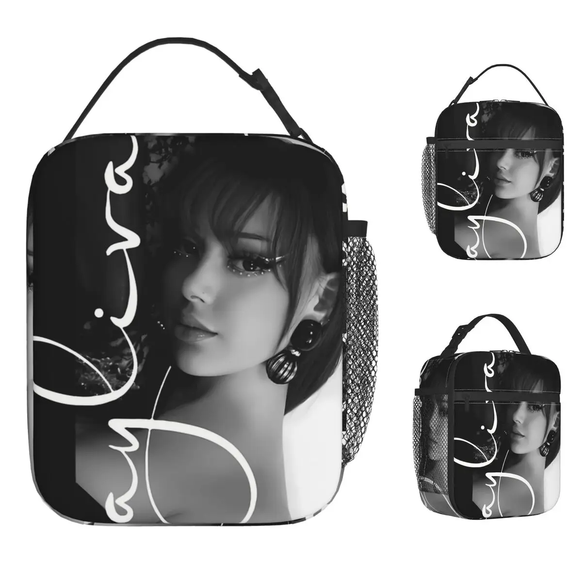 Ayliva Music Lunch Bag Cute Lunch Box For Adult Travel Portable Insulated Cooler Bag Oxford Print Thermal Lunch Bags