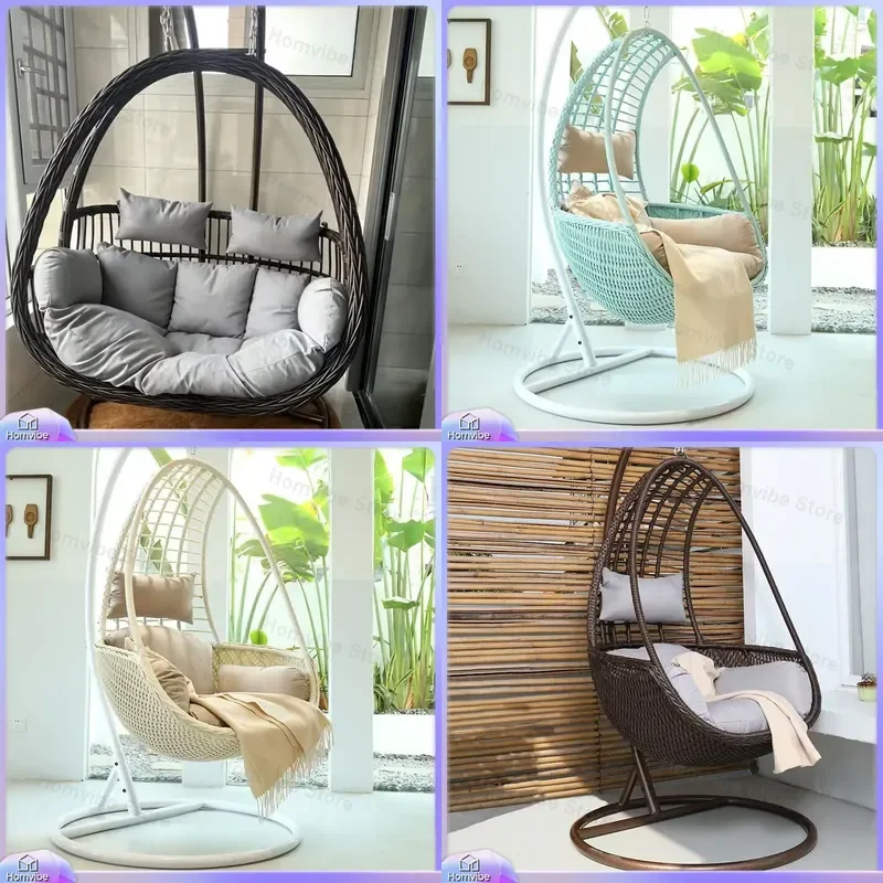 Rattan Hanging Chair Outdoor Indoor Swing Hammock Bird Nest Lazy Single Balcony Cradle Seat Garden Patio Furniture Leisure