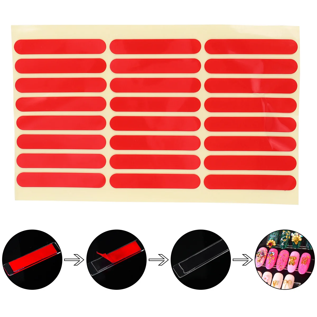 3 stuks creatieve kristalpasta dubbelzijdige tape zware waterdichte weerbestendige sterke lijm voor nail art gereedschap