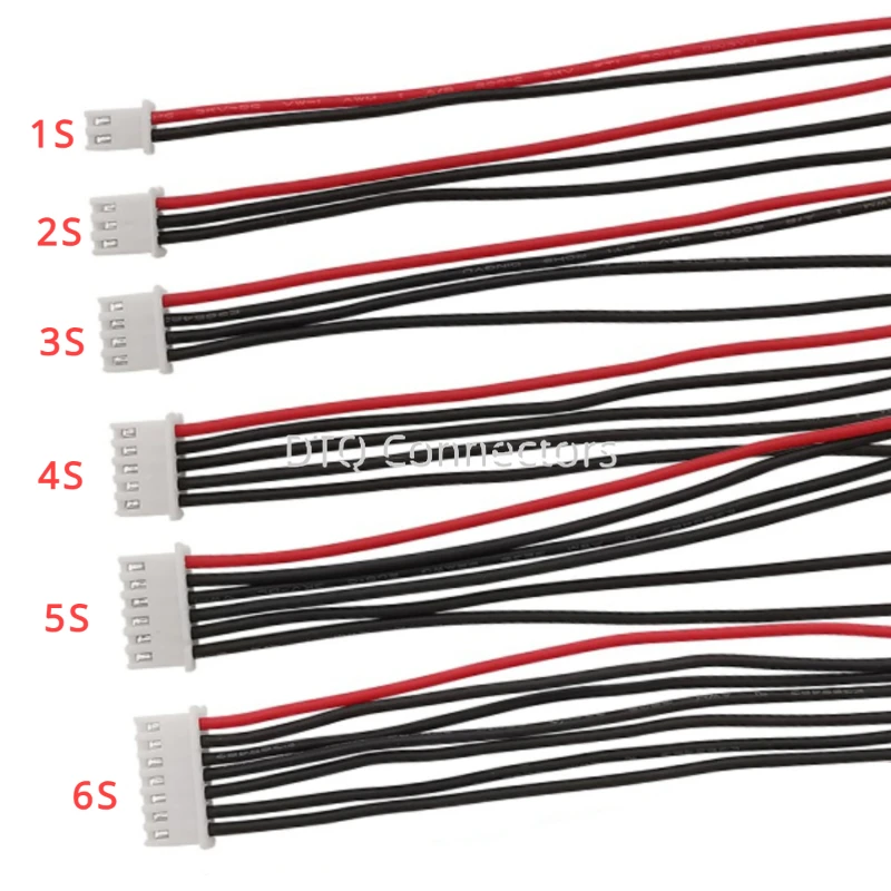 JST-XH2.54mm 1S 2S 3S 4S 5S 6S 8S bateria Lipo kabel zabawka do utrzymywania równowagi z ładowarką złącze B6 przewód z wtyczką 22AWG 10cm 15cm 20cm