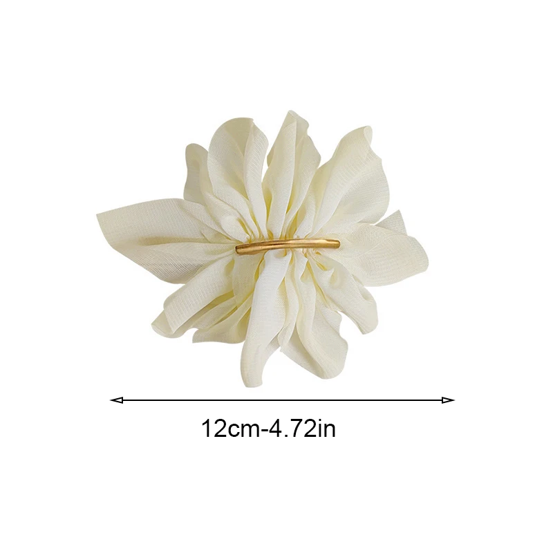 مشبك شعر على شكل زهرة شيفون صيفي بمظهر حالم للنساء على شكل ذيل حصان، غطاء رأس بسيط، مشبك شعر مثالي للفتيات