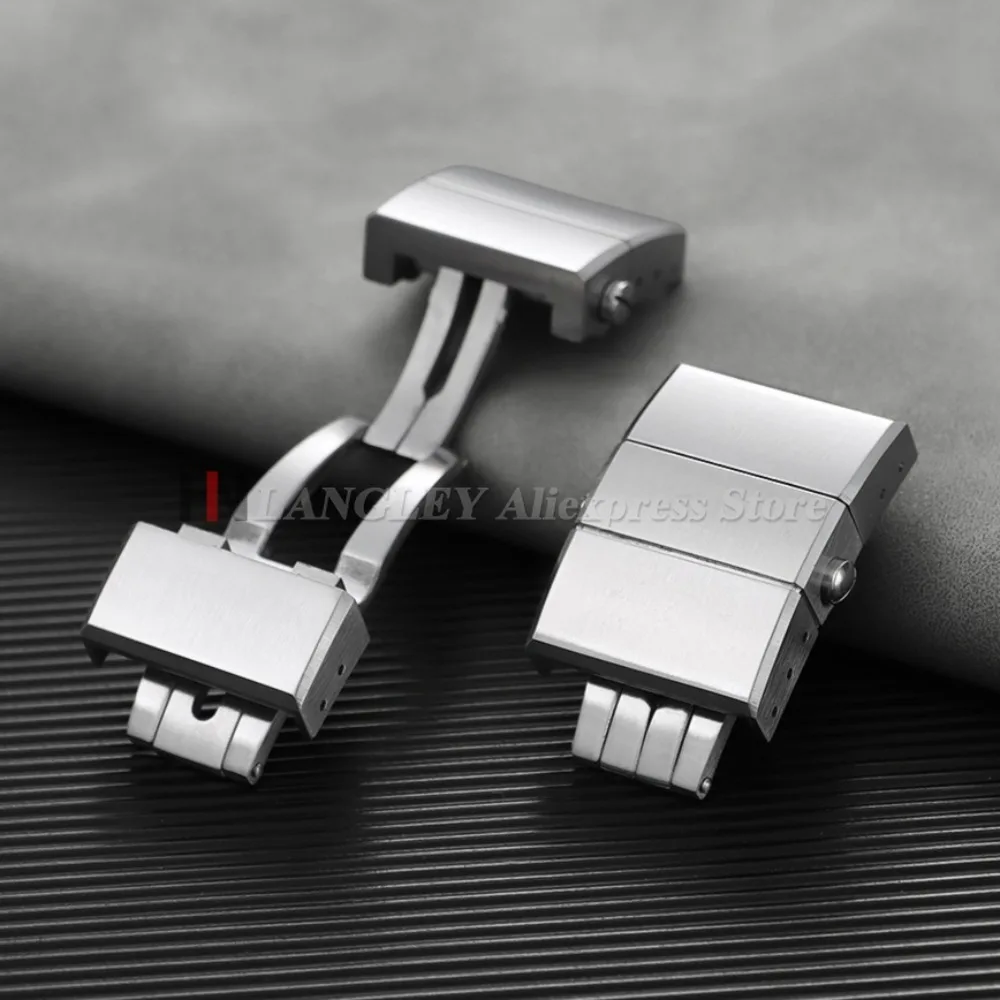 20mm For Ulysse Nardin Athens Watch Strap Folding Buckle Stainless Steel Butterfly Clasp Rubber Silicone Watchband Accessories