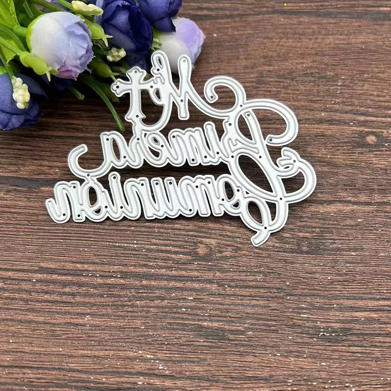 Mi Primera Comunión เค้ก Topper ตายตัดโลหะตาย Stencils สำหรับ DIY Scrapbooking ตกแต่งลายนูน Handcraft แม่แบบ