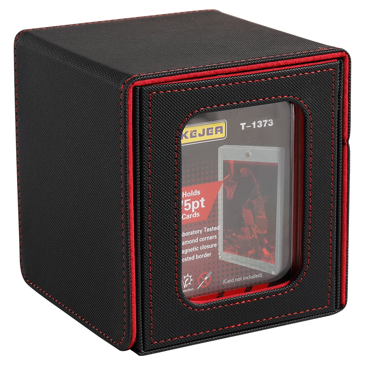 Leren MTG-kaartendoos met 2 commandant-displays, waterdichte dubbellaagse kaartopslag, geschikt voor 200 + dubbellaagse beschermkaarten