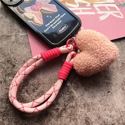 Keychain on the Phone With Wrist Strap Bag Charm Hanging Ornaments Key Holder Small Fresh Keychains Couple Key Chains Gifts
