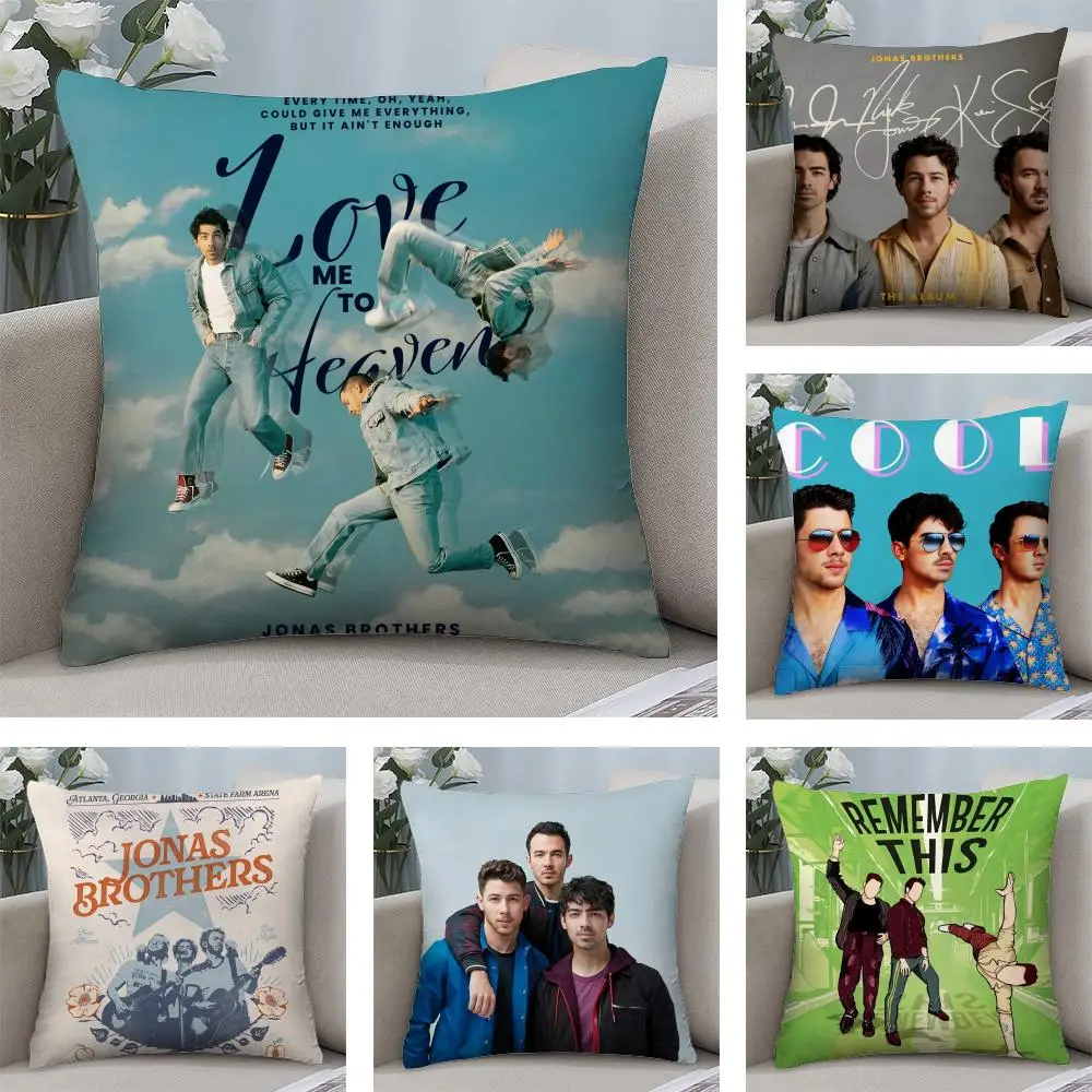 J-JONAS B-BROTHERS Cushion Cover Soft Plush Fabric Double-Si