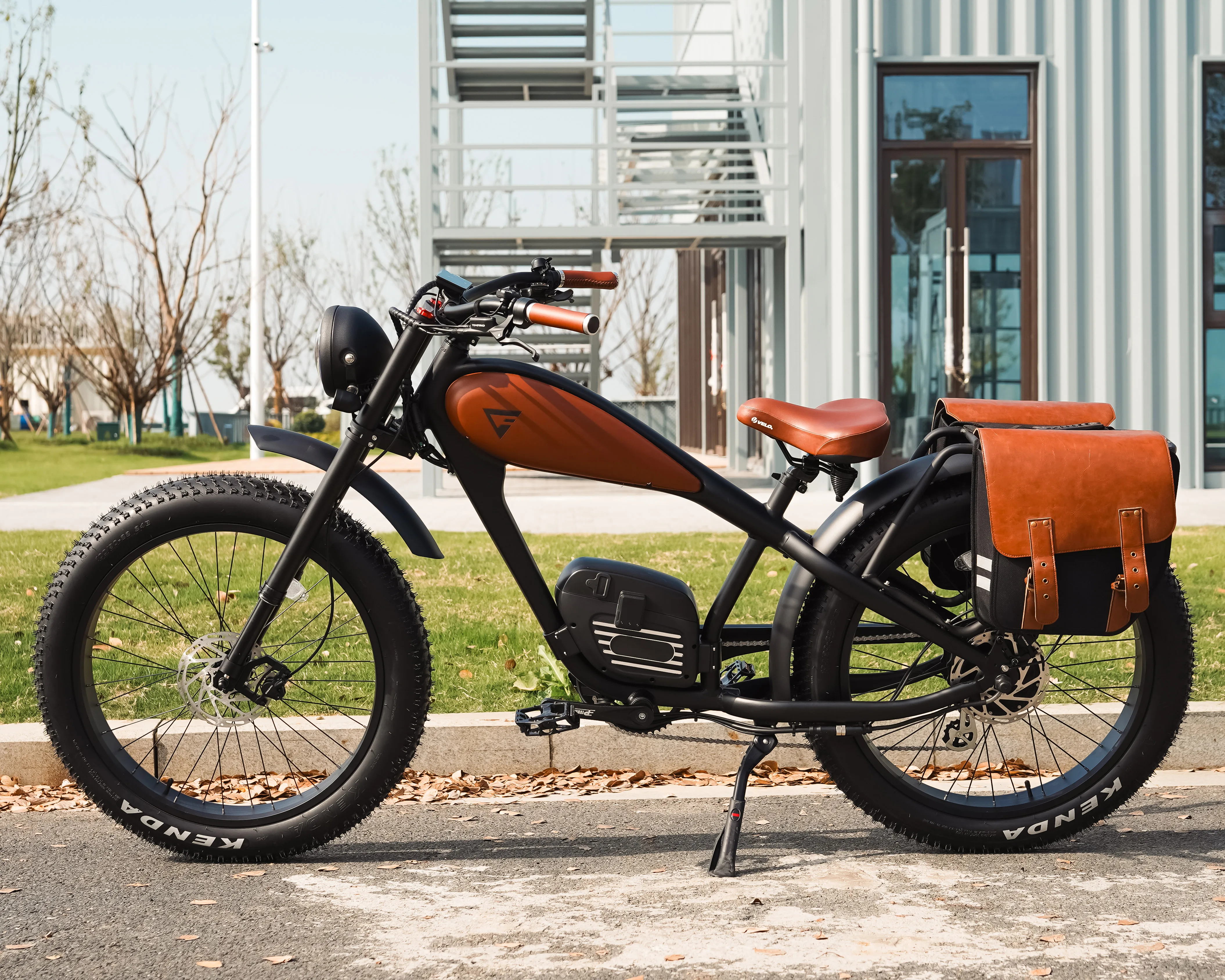 1000W All Terrain Electric Bike 26 Inch Fat Tire Dual Battery Retro Ebike for Adults