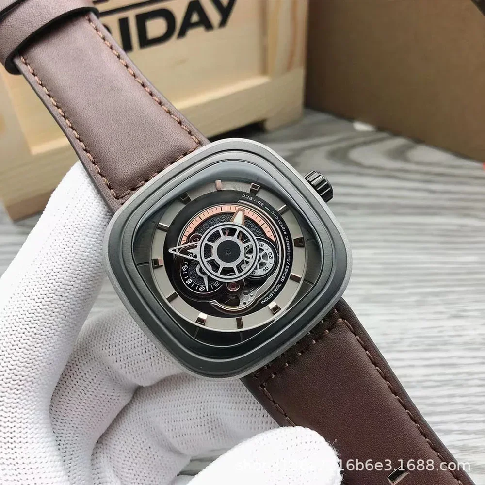 Luxury Brand Friday Automatic Mechanical Watch SF-T3/02-S177 Hollow Dial Design Japan Movement Seven Wristwatches Best Gifts Boy