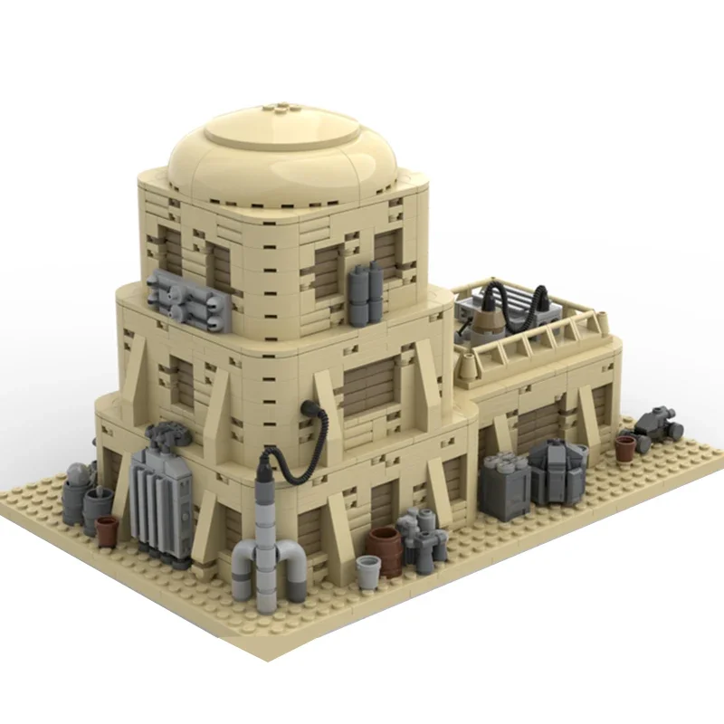 MOC-Construção De Tijolos De Velocidade, Tijolos Modulares, Modelo MOC, Casa Do Deserto, Tecnologia De Filme, Brinquedos De Natal, Conjuntos De DIY, Montagem, Presentes