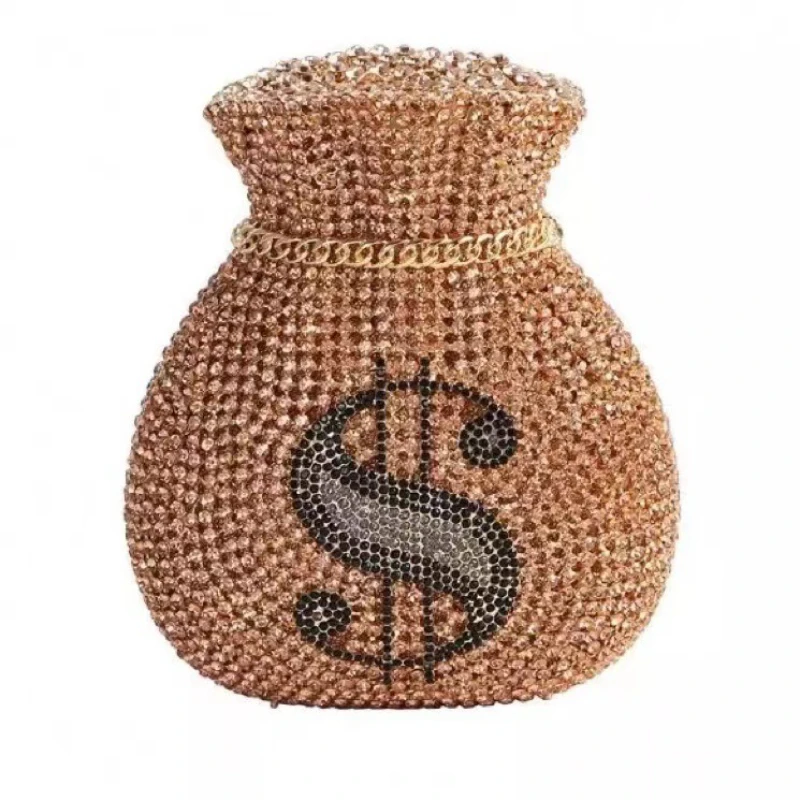 

Money Diamond Dinner Bag Banquet Full Diamond Crystal Rhinestone Clutch Bag Designer Luxury Bags Woman Bolsos De Mujer Tendencia