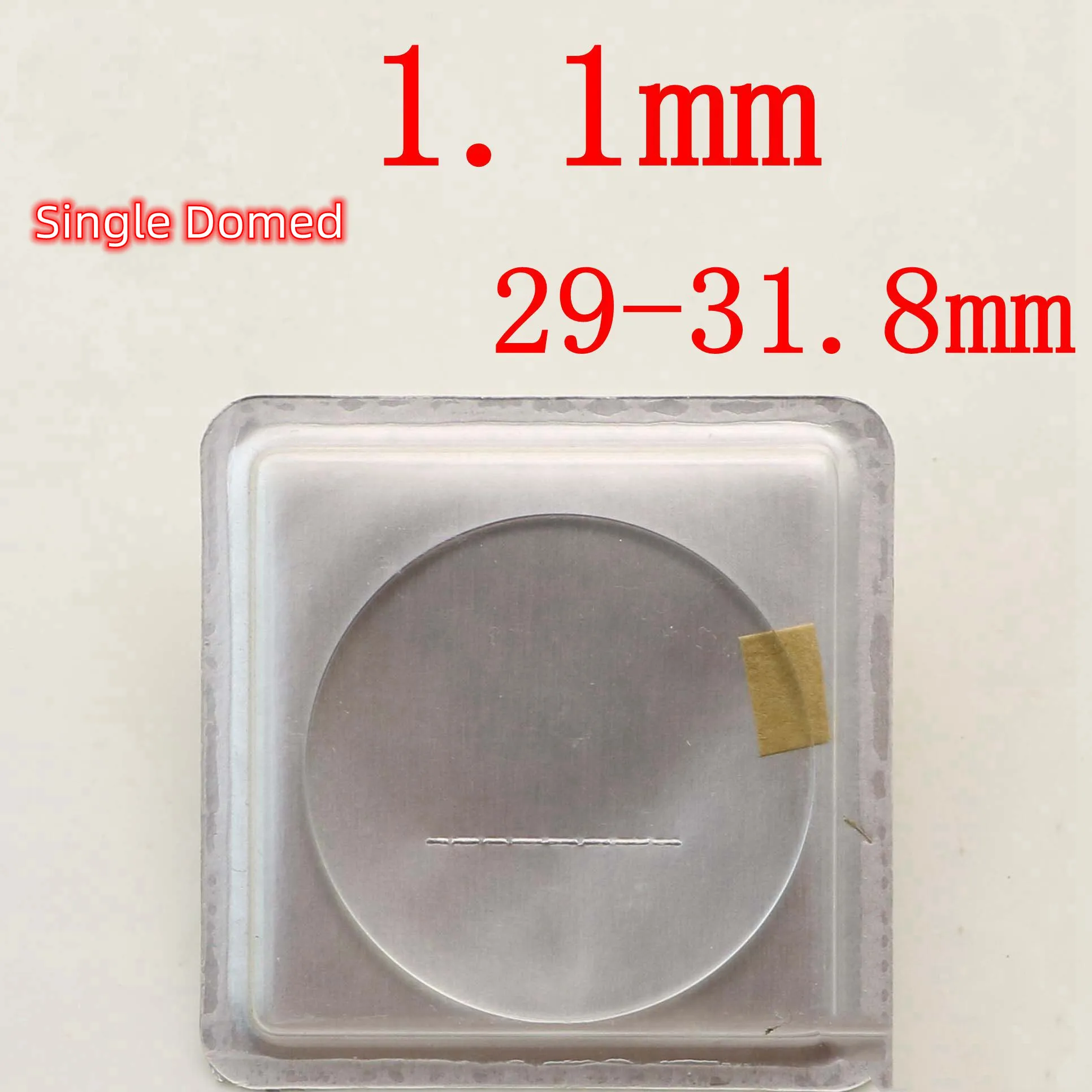 Single Domed Mineral Watch Glass 1.1mm Edge Thickness Round Crystal 29mm-31.8mm Diameter Magnifying Len for Watch Repair YZC9201