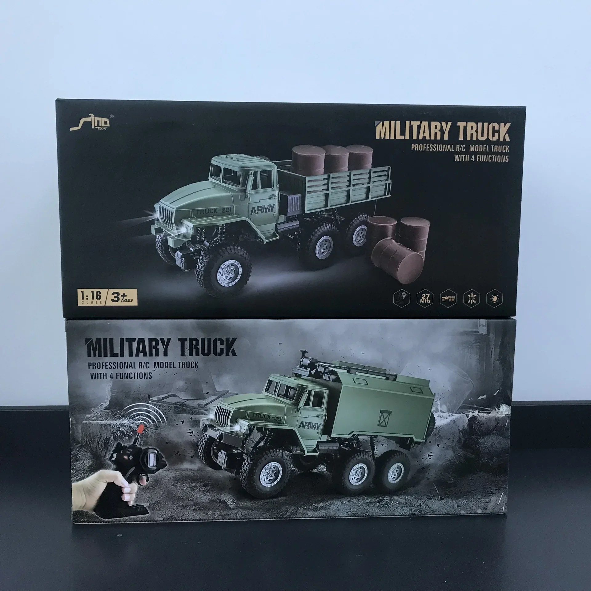 1/16 Rc Off-road 4x4 2.4G 4WD Rc Car Simulation Military Transport 10Km/h Buggy Boys Rc Toy Load High Climbing Fidget Toys