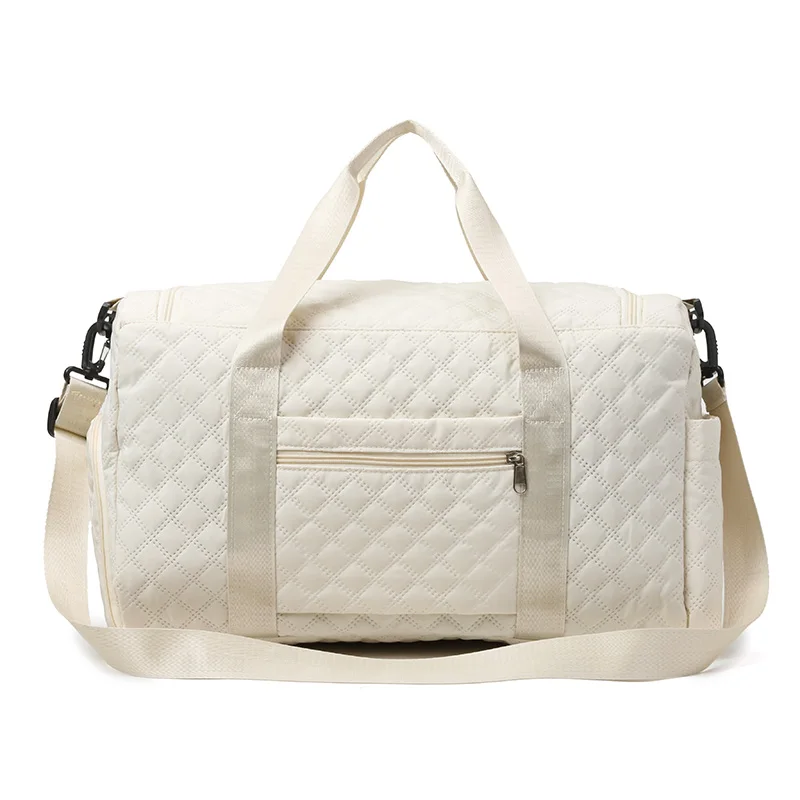 Large-capacity Solid Color Rhombus Stitched Oxford Textile Travel Bag Multi-functional Area Handbag 2024 Hot Sale Bags for Women