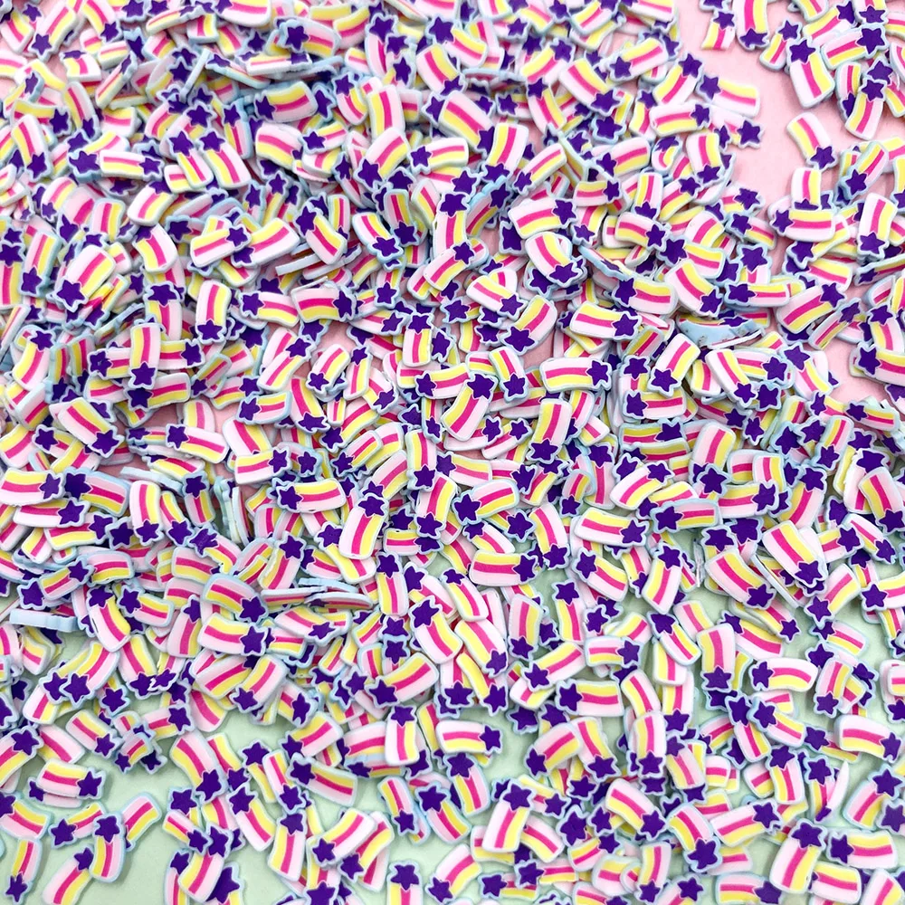 100g Meteor Polymer Hot Clay Slices for DIY Crafts Plastic klei For Nail Art Accessories Crystal Slime Filling Accessories