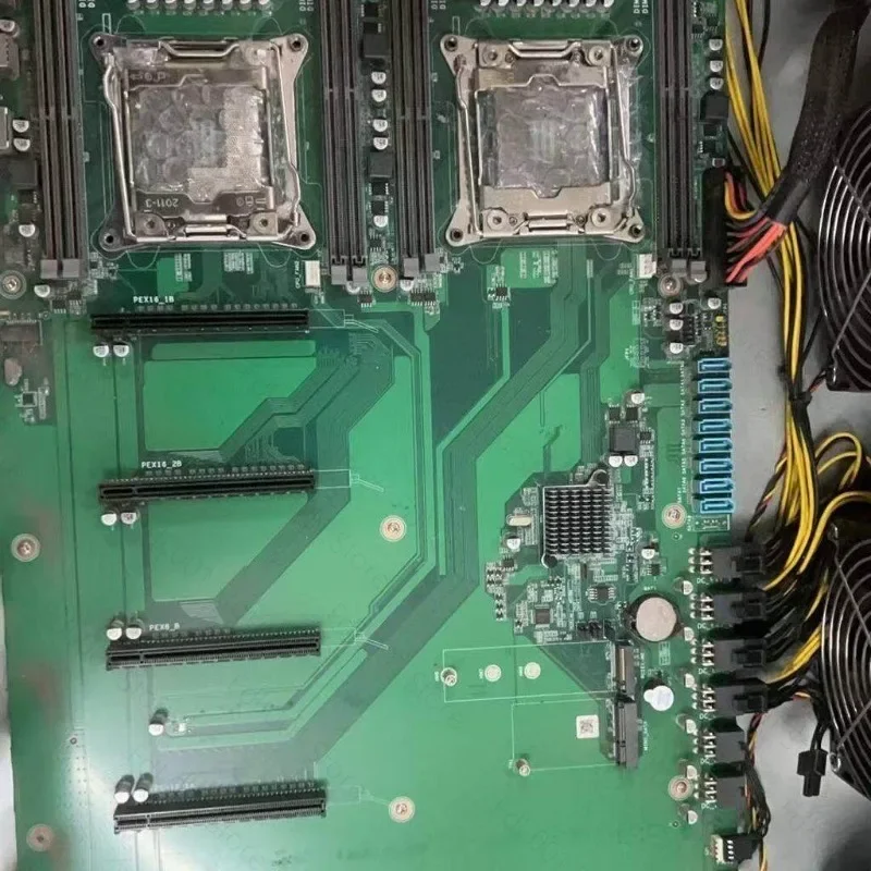 X99-6Plus V1.0 LGA2011-3 Motherboard, DDR4 M.2 NVMe SATA, Supports E5 V3 V4, Used Mainboard