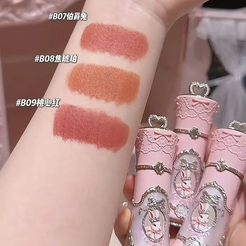Flower Knows 2026 Bunny Garden Cloud Lip Cream Cute Bunny Themed Soft Matte Velvet Texture Long-Lasting Moisturizing Lipstick