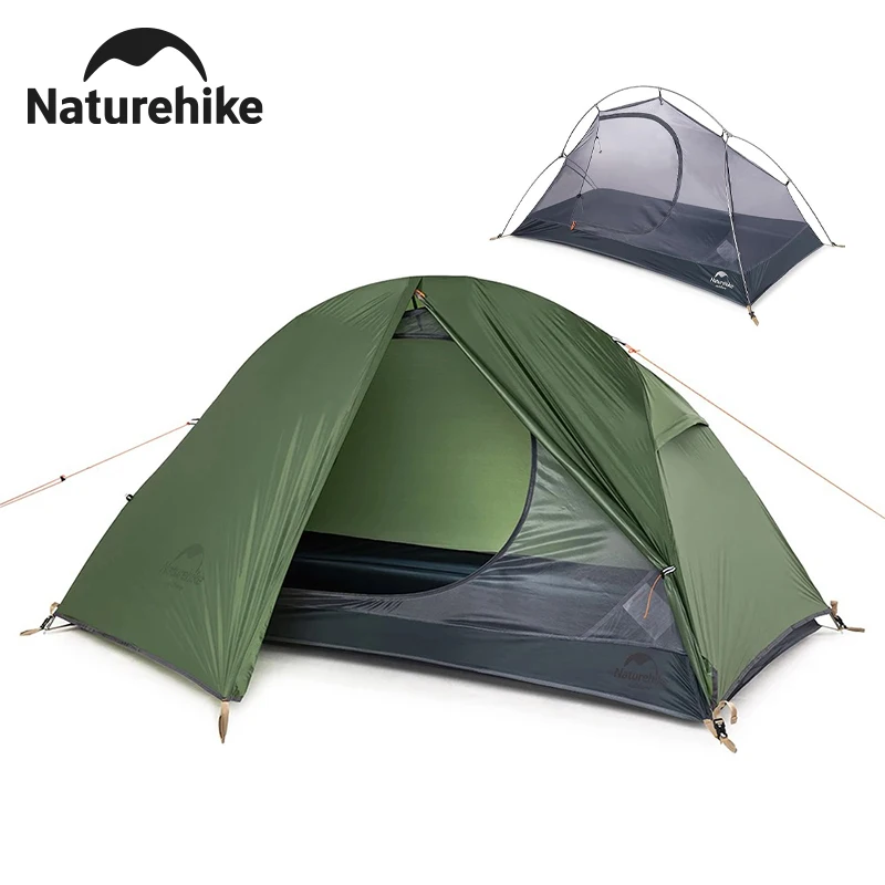 Naturehike Fahrradzelt 1-Personen Tragbares Ultraleichtes Rucksack-Trekkingzelt Wasserdichtes Doppelschicht-Campingzelt