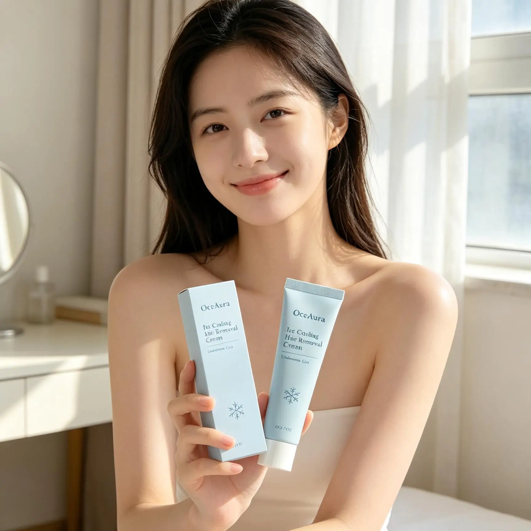 OceAura Body Hair Removal Cream Ice Cool Painless Smooth Skin Soothing Unwanted Underarm Arm Leg Intimate Area Depilatory Cream - view 5