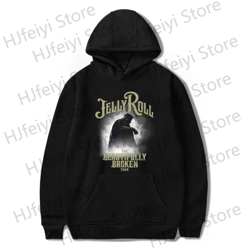 

Jelly Roll Beautifully Broken Tour 2024 Merch Long Sleeve Hoodies For Men/Women Fashion Sweatshirt Hooded Streetwear