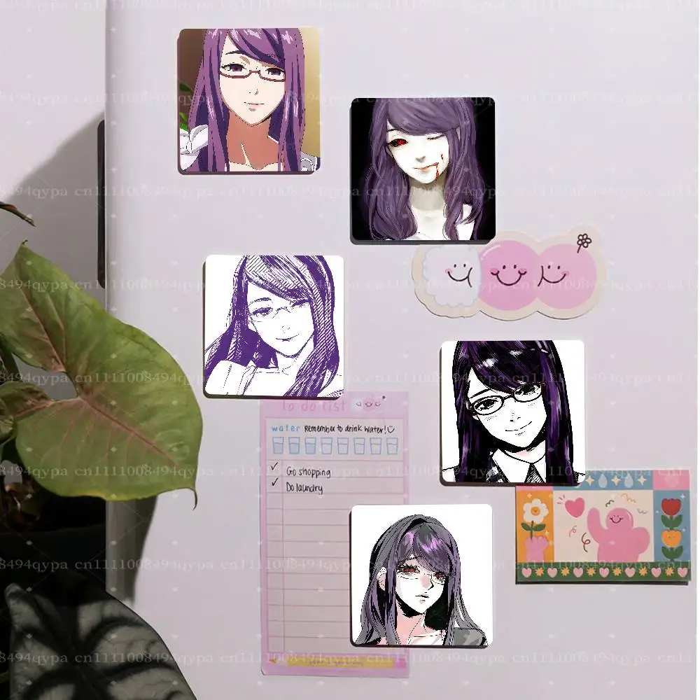 Rize T-Tokyo G-Ghoul Square Fridge Magnet Custom Photo Magnetic Sticker Decorative for Refrigerator Home Kitchen, Souvenir Gift