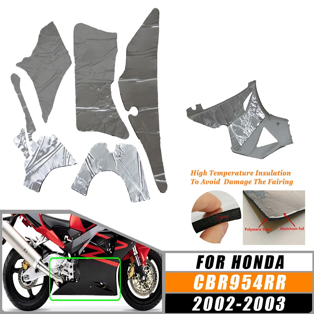 

For Honda CBR900RR CBR954RR 2002-2003 Motorcycle Heat Shield Mat Pre-Cut Belly Fairing Insulation Protection Accessories