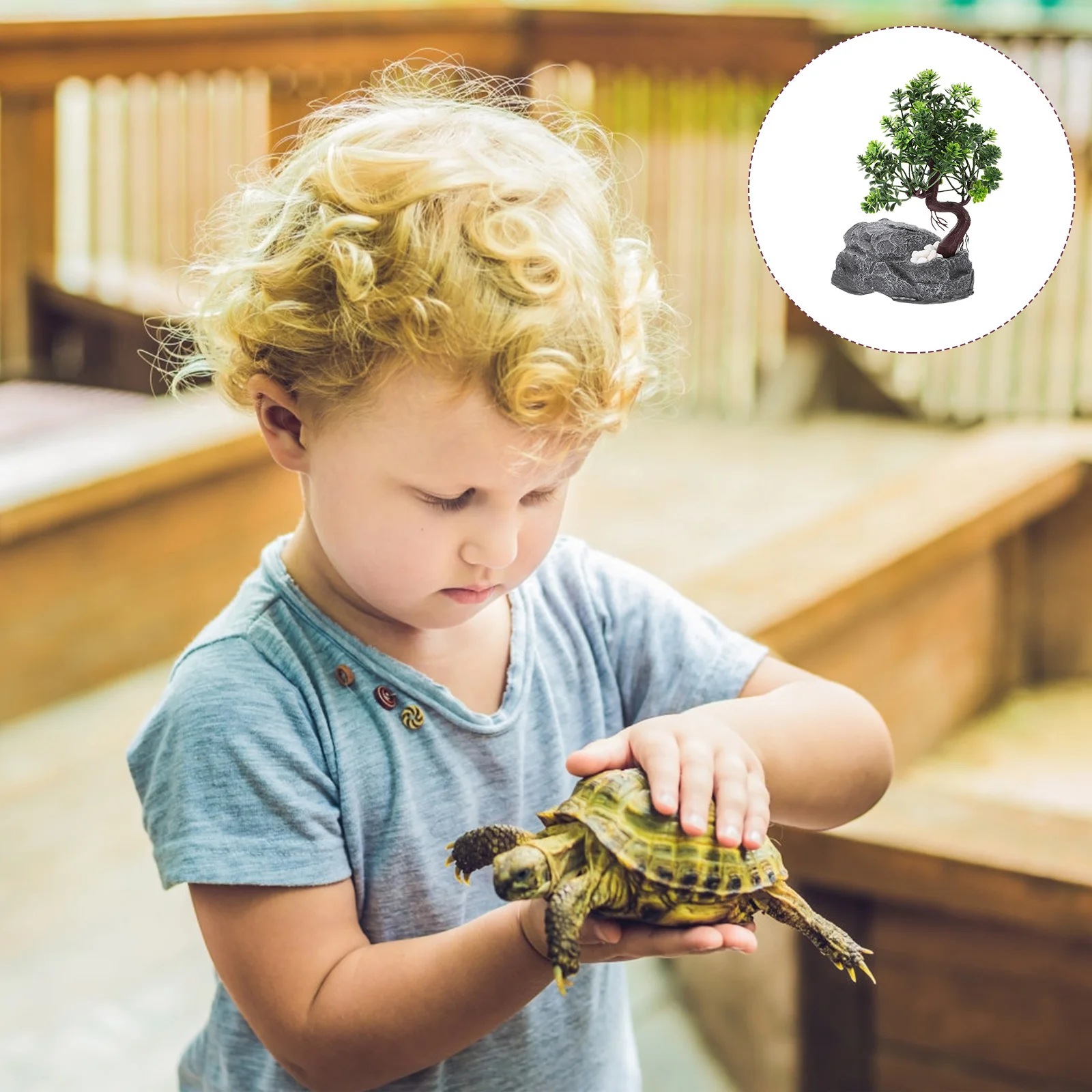 

BESPORTBLE Reptile Hide Cave Resin Stone Ornament for Pet Lizard Turtle Aquarium Decoration