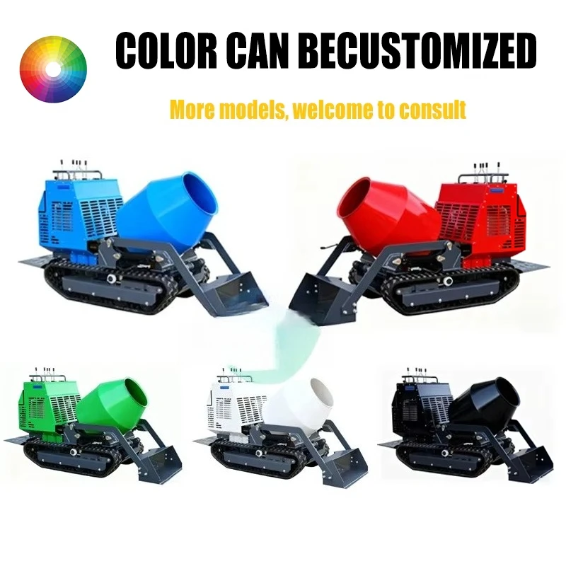 High Quality Small Mini Concrete Mixer Self-loading Tracked Mini Crawler Portable Automatic Track Mobile Cement Mixer