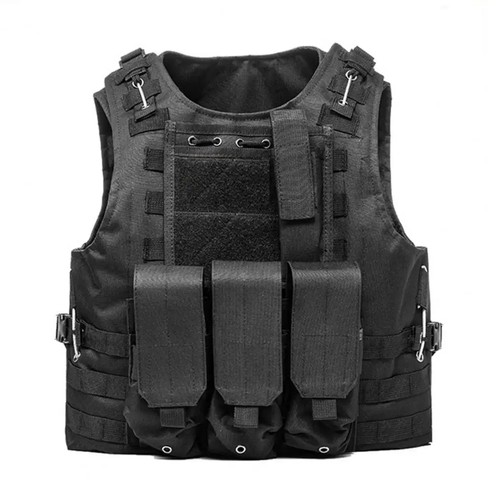 Kids Adults Vest Adjustable Training Protective Vest Multi-Pocket Combat Vest for Hunting Outdoor Airsoft Paintball Game Cosplay