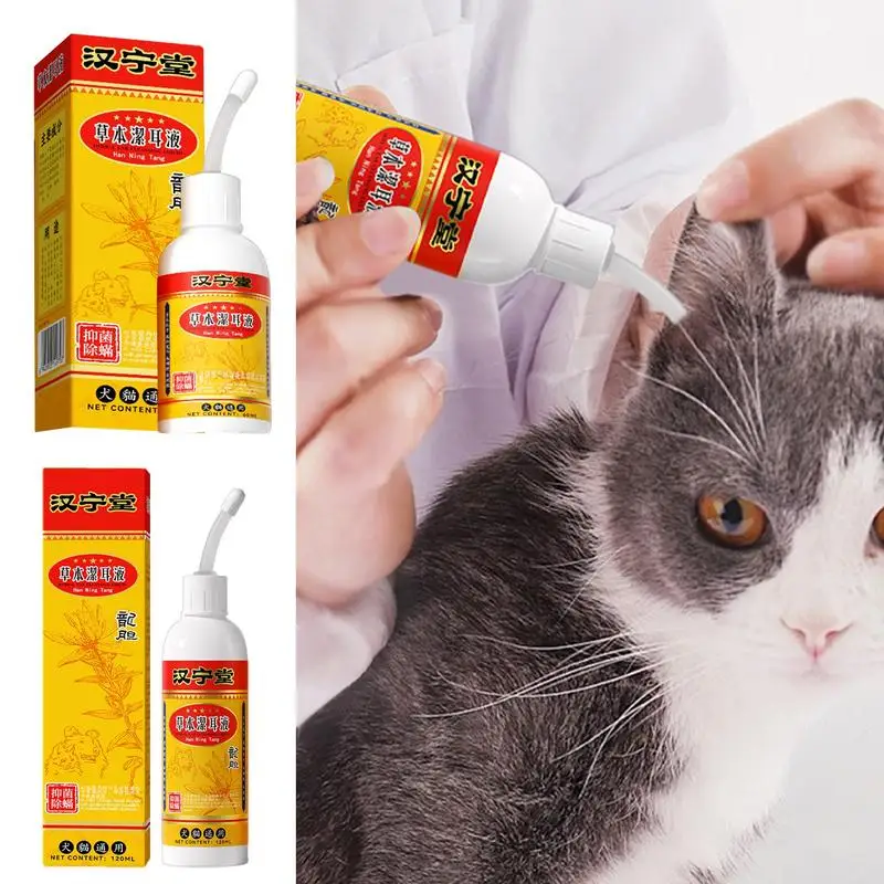 Pet Ear Cleaning Drops Pet Ear Wash Ear Drops For Ear Cleaning Mild Formula Itching Relief Liquid Pet Ear Care Products For Cats