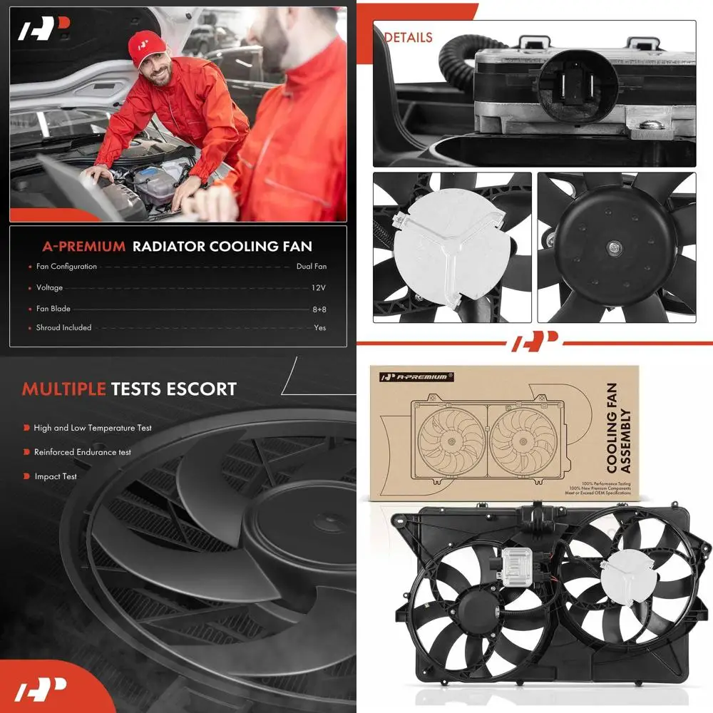 

Engine Radiator Cooling Fan Assembly Compatible with Select Ford Models - Flex 2009 - Replace# 8A8Z8C607A