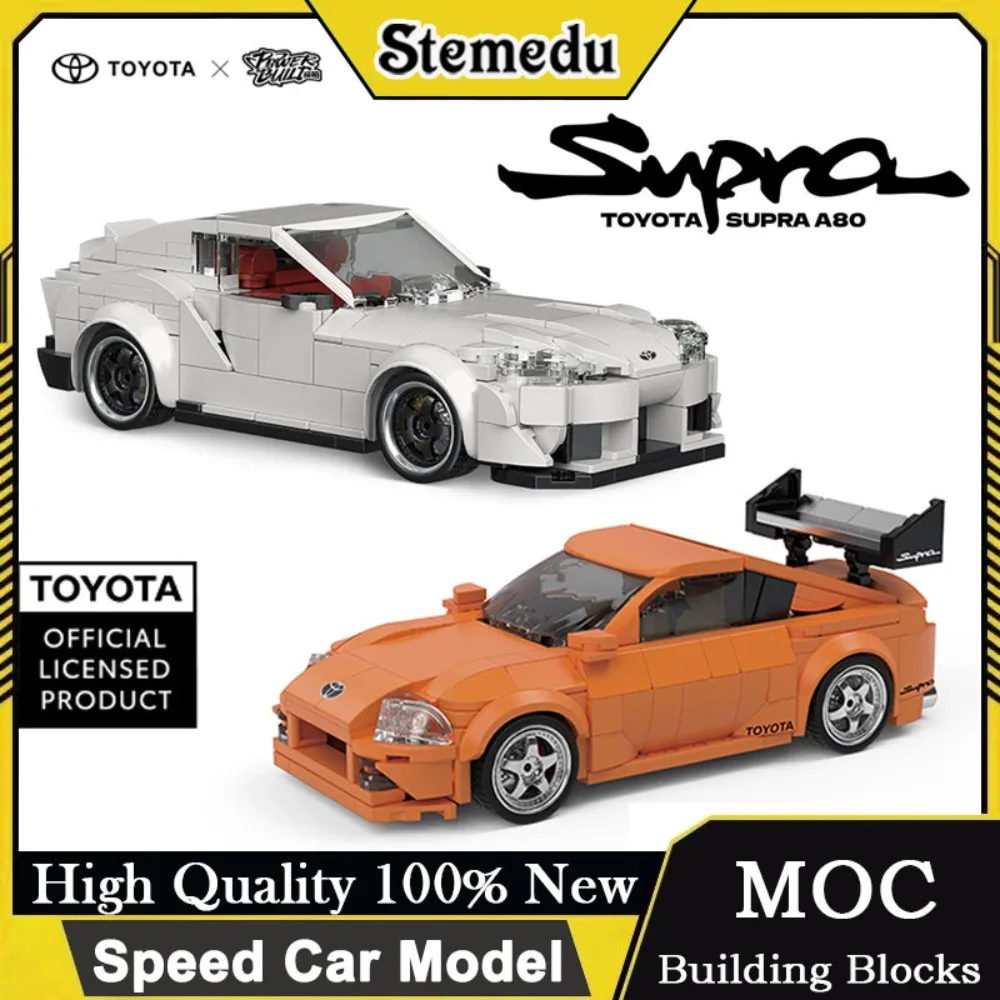 

MOC Speed Racer, набор строительных блоков для спортивного автомобиля с витриной, модель суперкара, гоночный автомобиль, сделай сам, кирпичи, игрушка в подарок для мальчиков