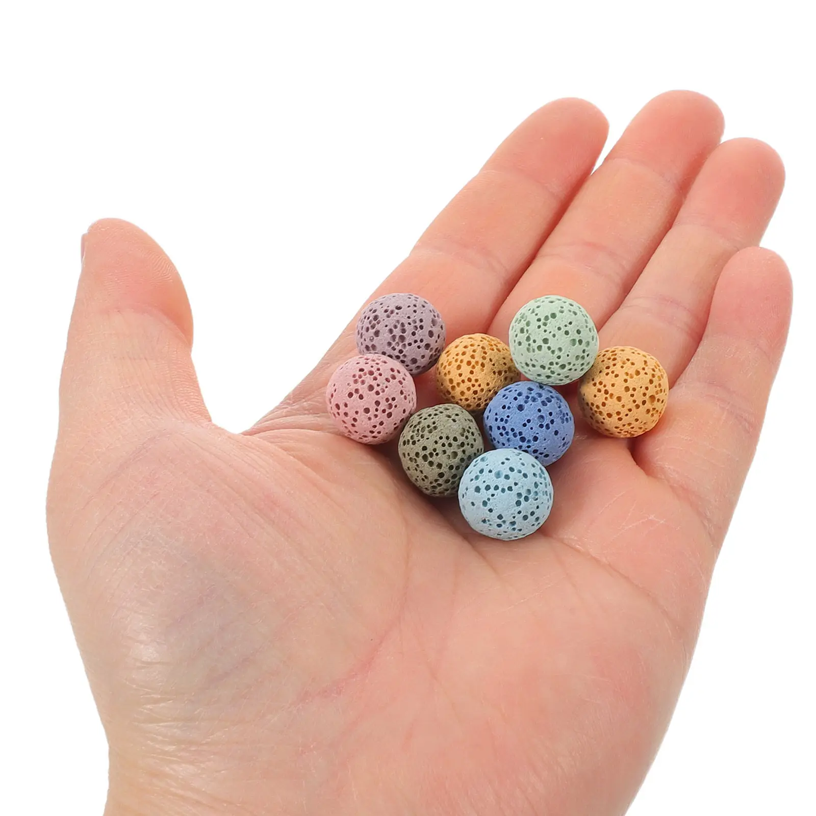 

26Pcs Volcanic Stone Beads 14Mm Aromatherapy Diffuser Stones Natural Porous Lava Rocks for Home Fragrance Essential Oil