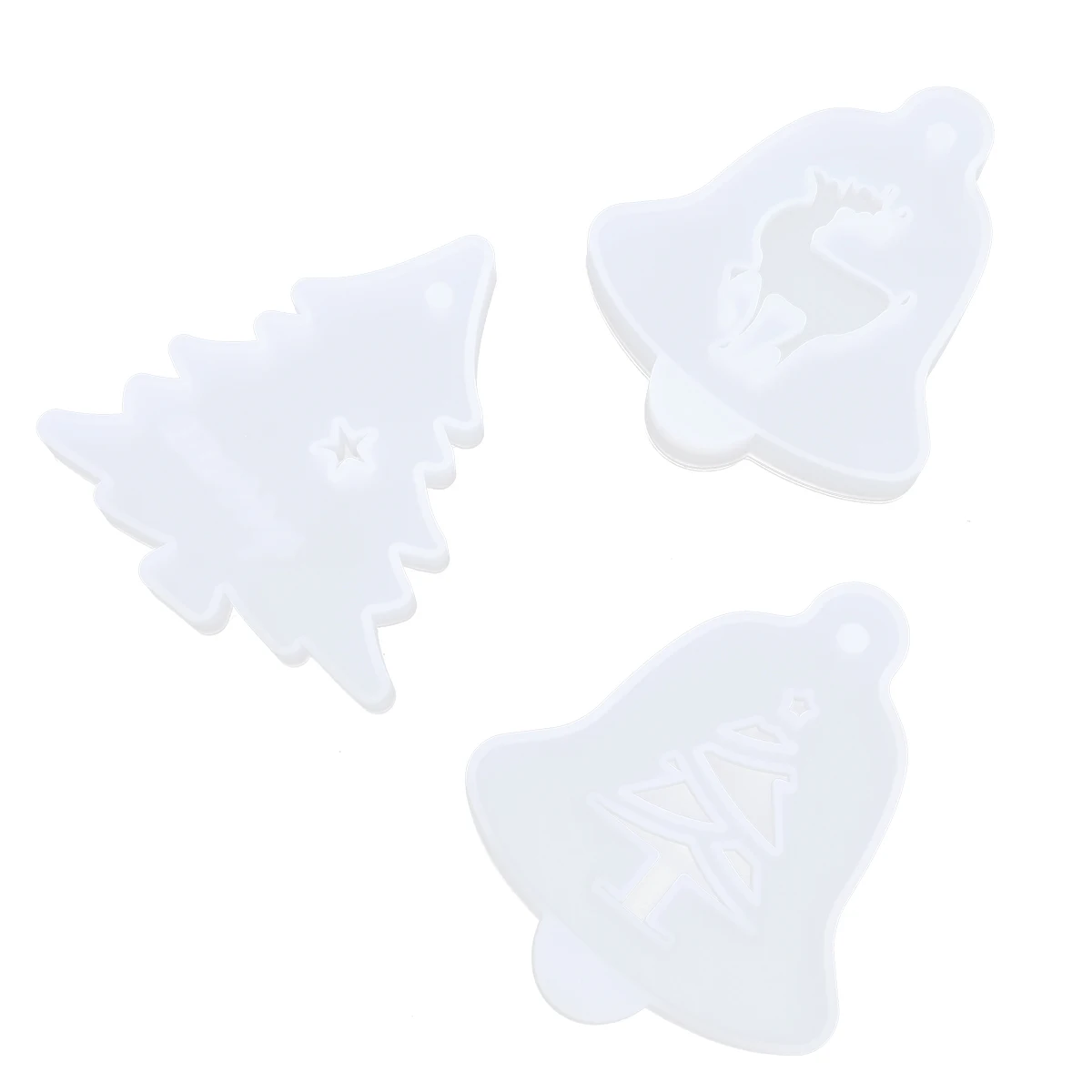 

3 PCS Epoxy Casting Mold Crystal DIY Jewelry Molds Pendant Making Kit Christmas Tree