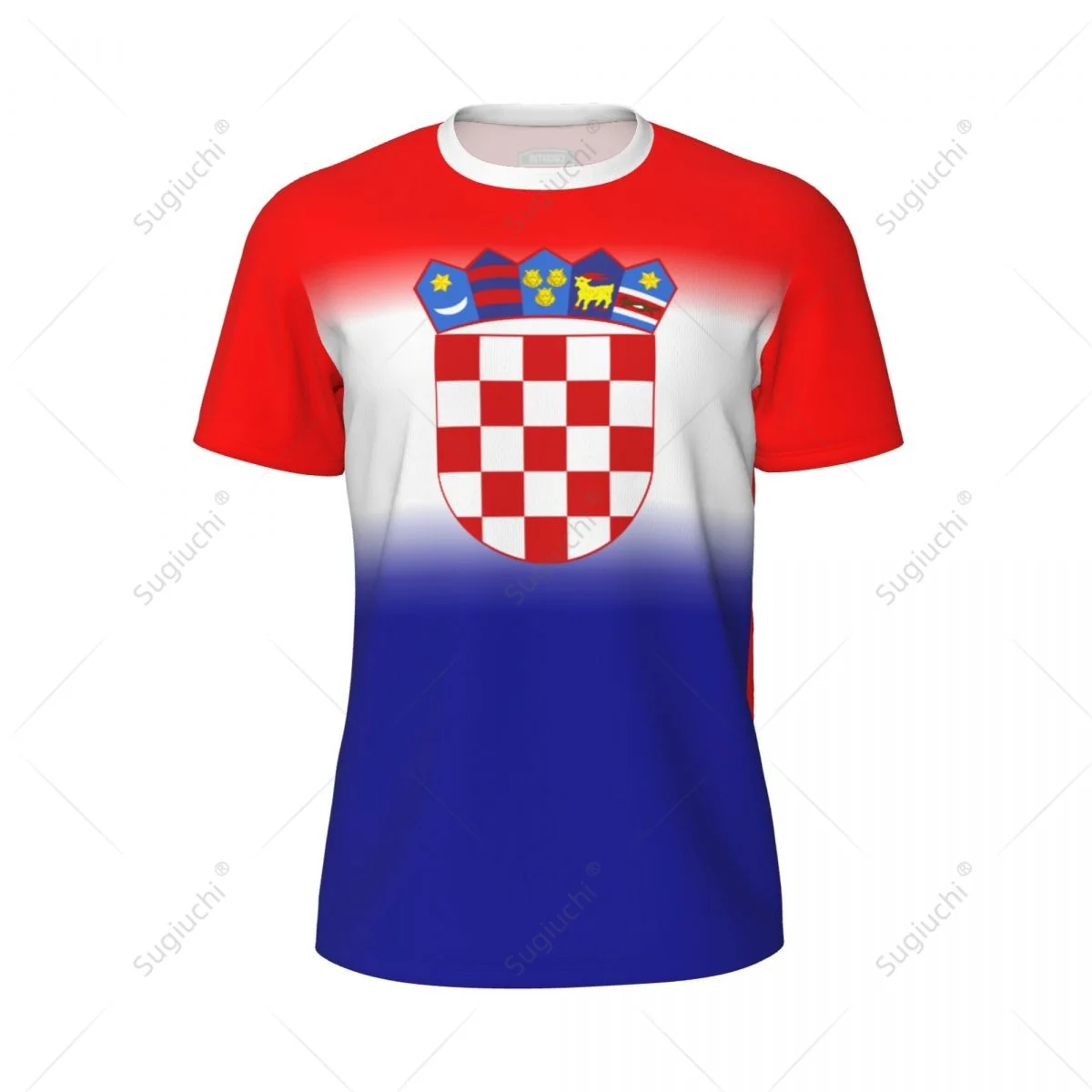 Sports Mesh T-shirt Croatia Flag For Running Bike Soccer Tennis Football Fitness Tees 3D Printed Custom