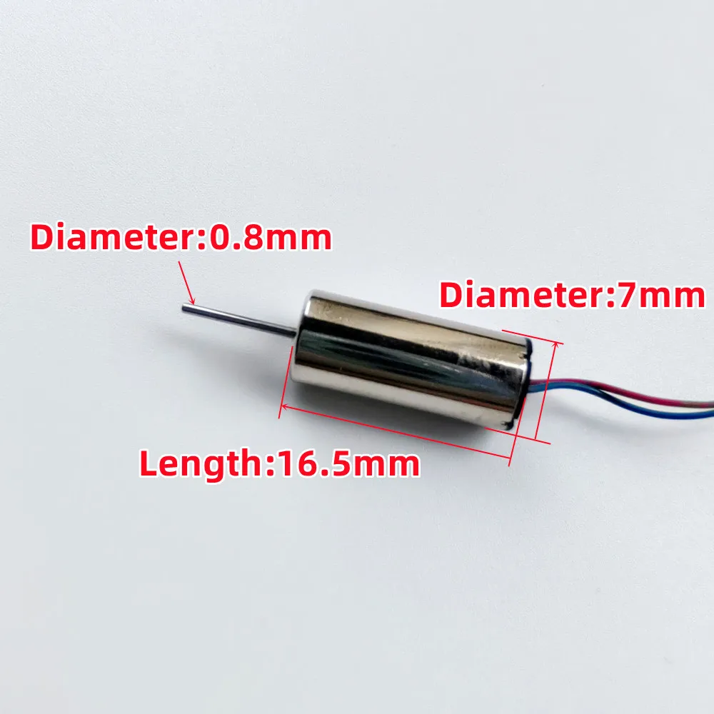 Mini 716 CW CCW 7*16.5 Diameter 7mm Length 16.5mm 0.8mm 3.7V Motor Coreless Props R/C Toys DIY Drone Quadcopter Rc Spare Parts