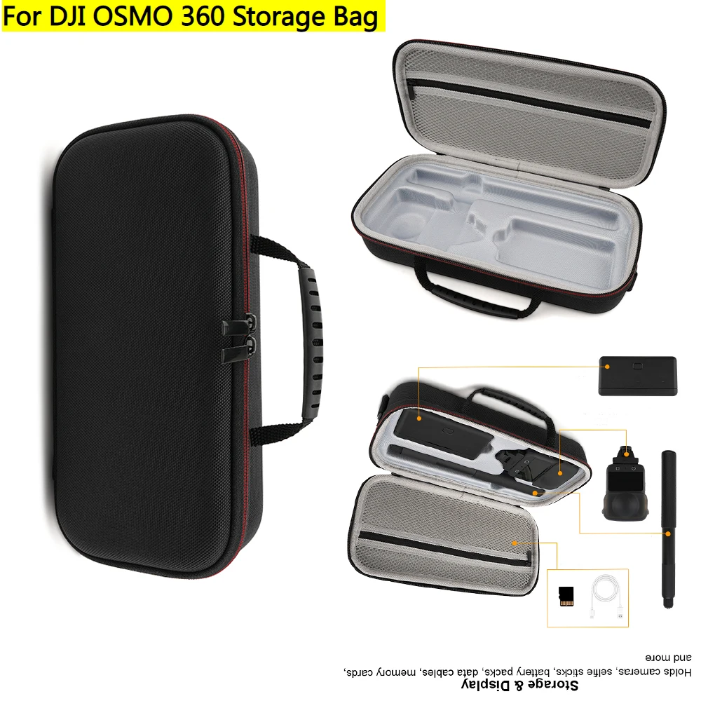 

Carrying Case For DJI OSMO 360, Travel Storage Bag Oxford fabric Protective Case Cover Organizer Case for Go Ultra Camera