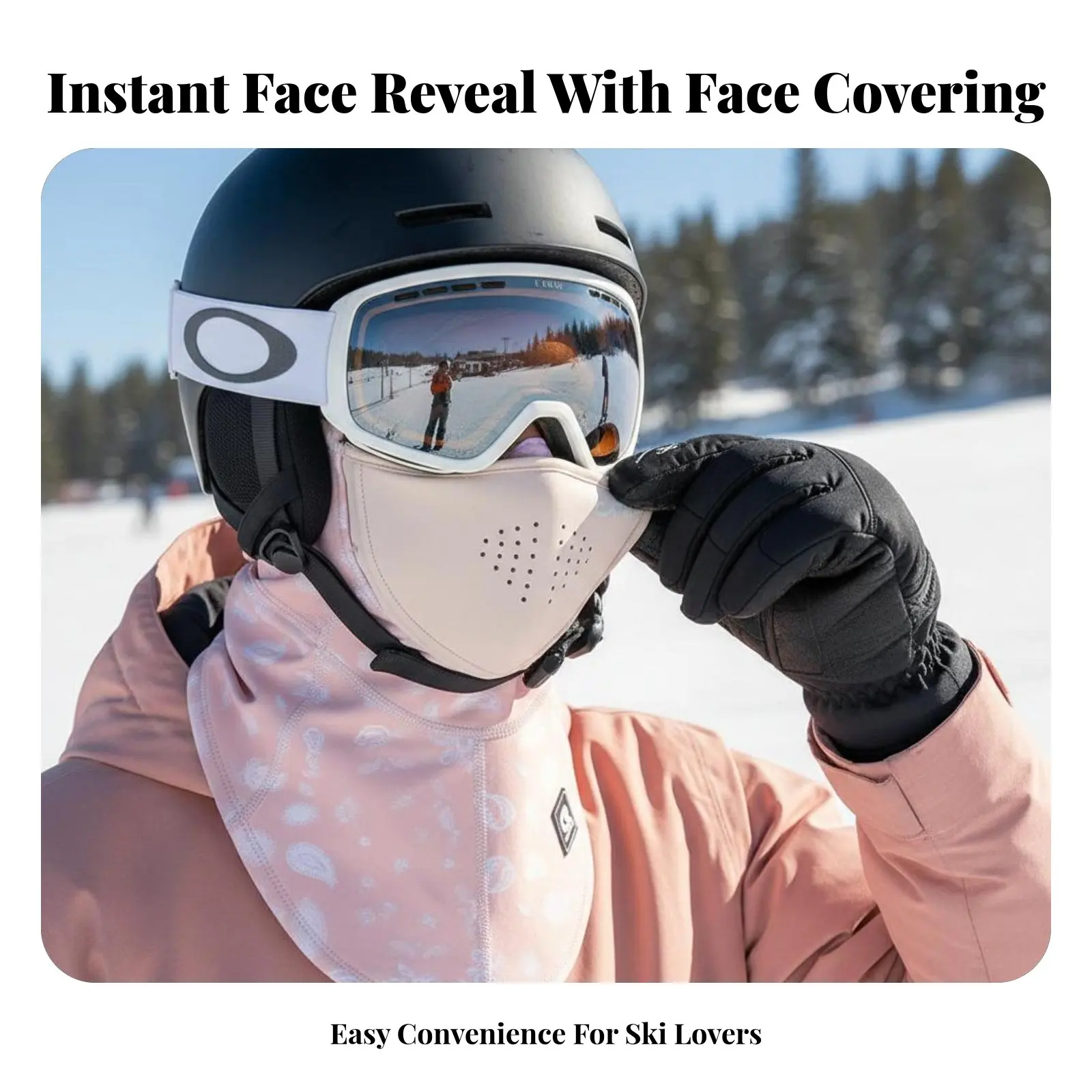

Ski Face Cover Balaclava, Winter Windproof Warm Headgear, Breathable Quick-Dry, Unisex Snowboard Gear