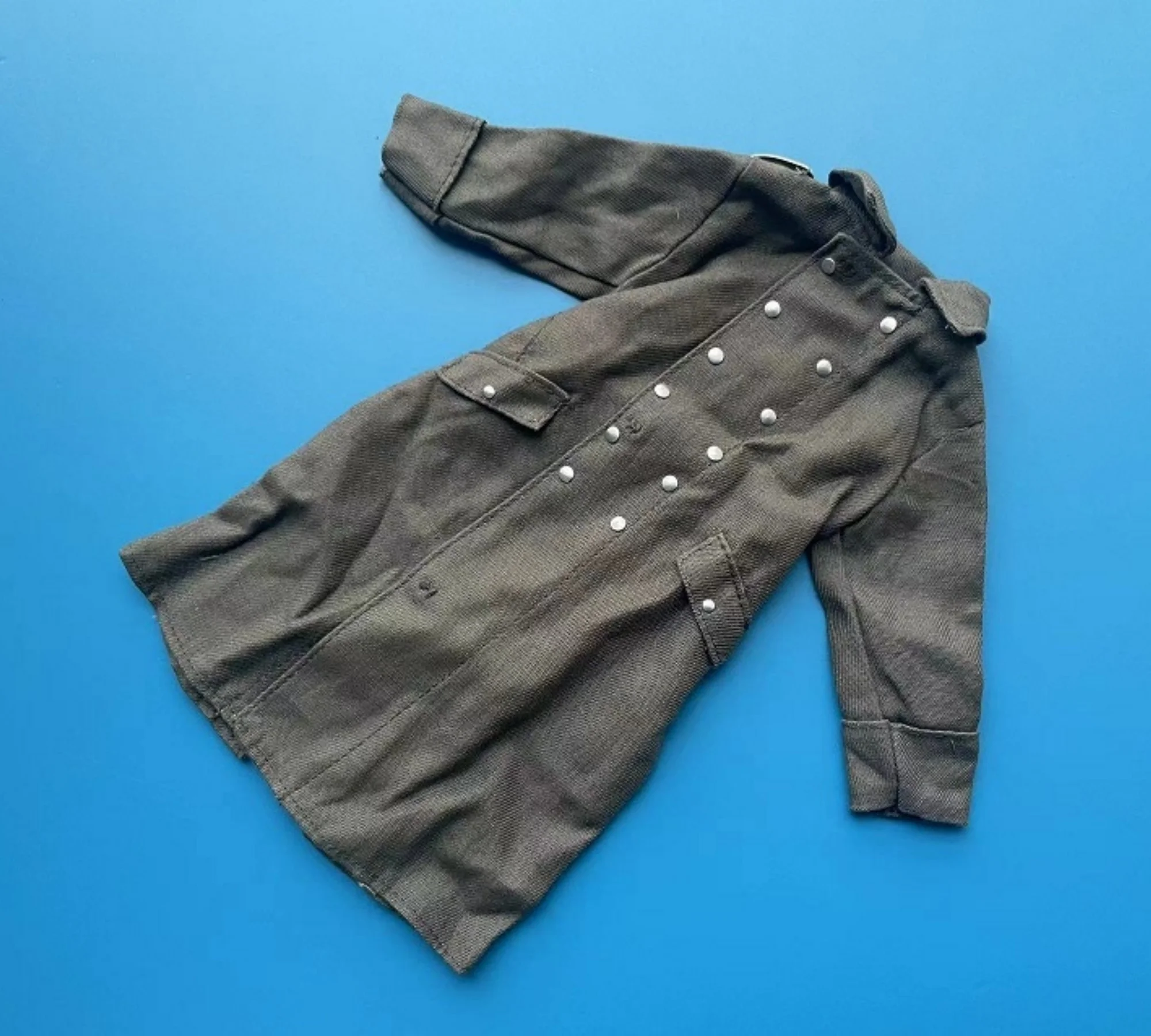 zqn 1/6 Niemiecki Żołnierz Płaszcz Kurtka Model Zabawki Pasuje do Figurki Akcji 12''