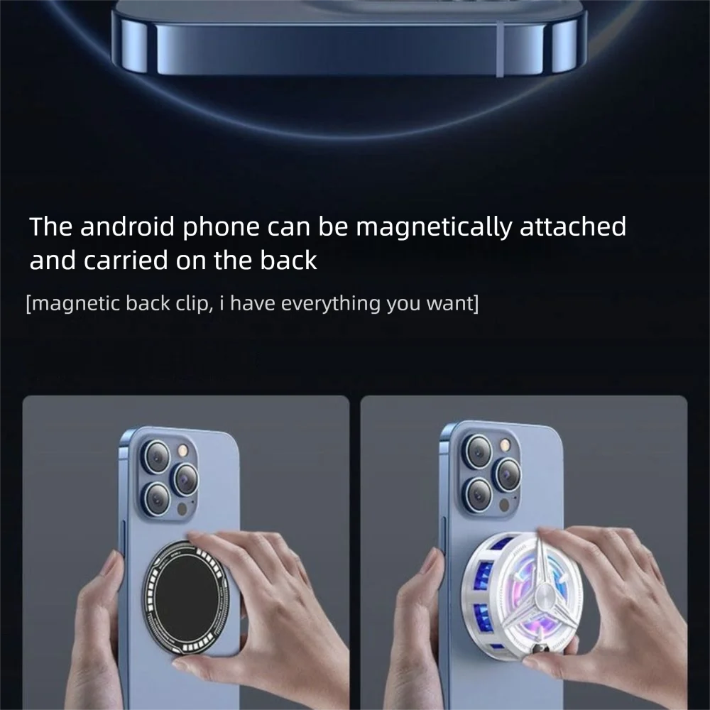 2025 New SR02 Pro Mobile Phone Radiator 2-in-1 Lightweight Mobile Phone Cooling Kit High-Performance Top Version Cooling Fan