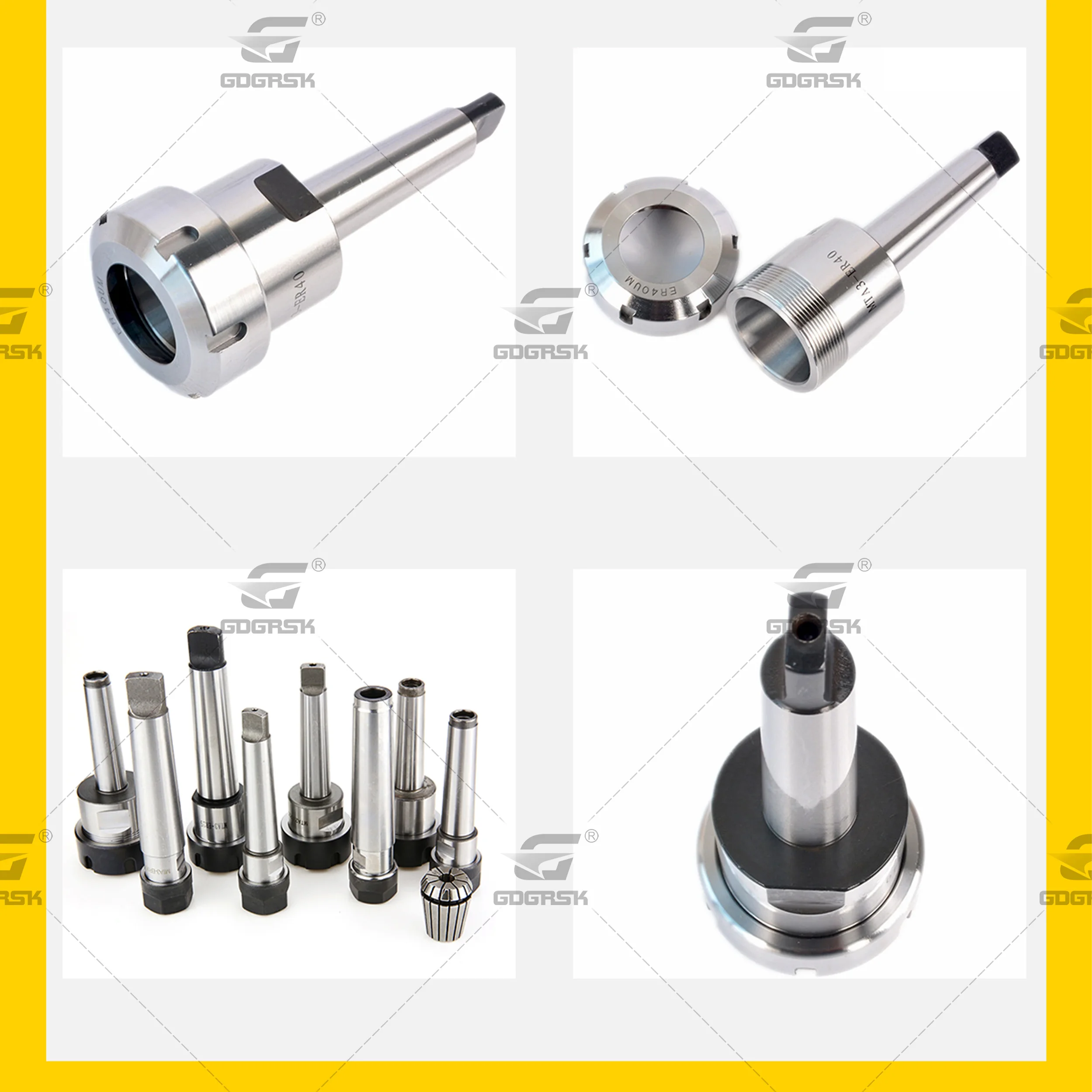 Spindle High-precision MTA3 MTA4 ER25 ER32 ER40 Spindle chuck with CNC wagon milling machine extension rear Flat tail 1PCS