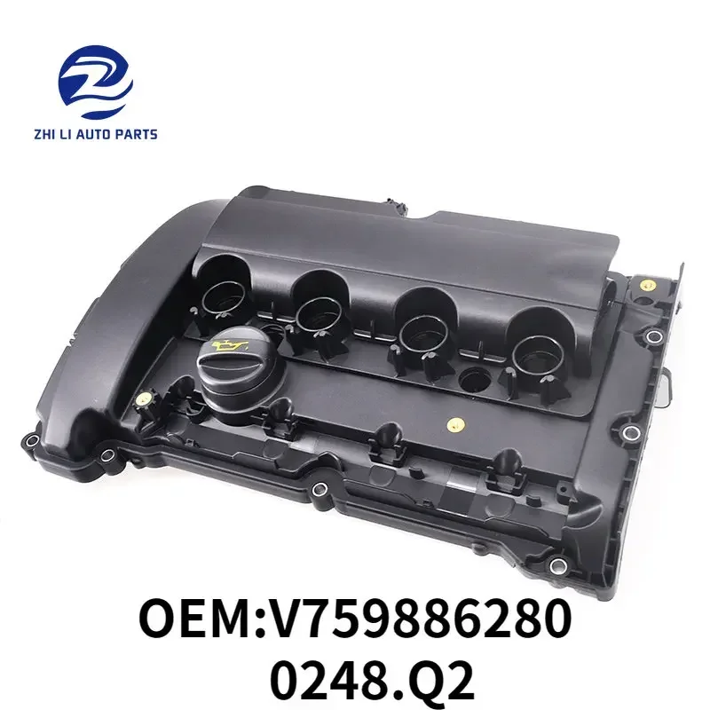 V759886280 0248. Q2 Valve cover for PEUGEOT 207 208 308 3008 408 EP6DT EP6CDT Citroen C4 C5 DS3 DS4 DS5  248.Q2