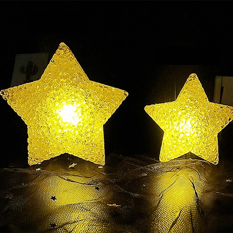 20Pcs 8/10CM Led Star Night Light luminoso Hand Hold Stage eseguire puntelli lampada con fascia elastica giocattolo regalo per feste per bambini