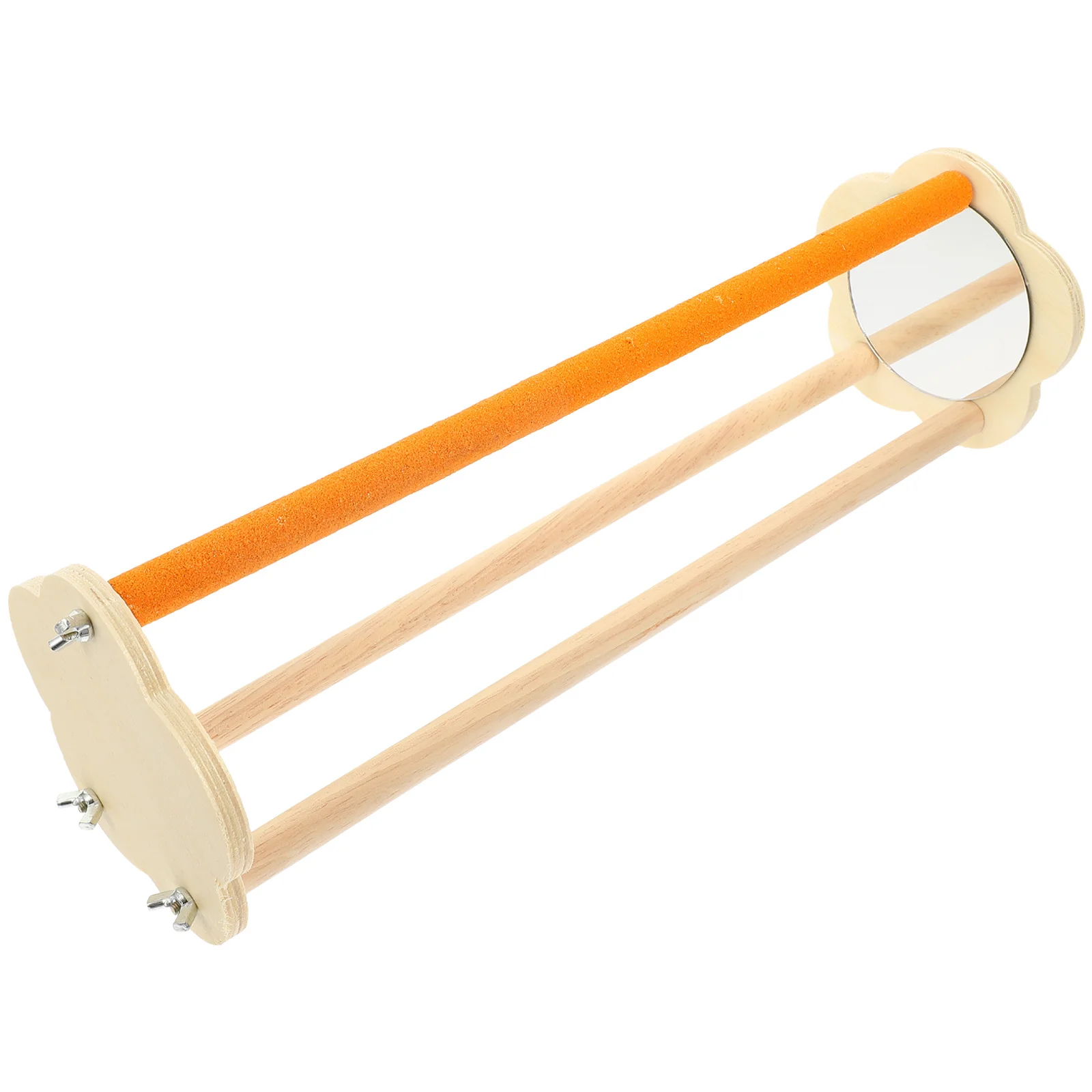 

Wooden Bird Perch Stand Natural Wood Parrot Training Platform Desktop For Bird Cage Indoor Use Bite Resistant Stable Base