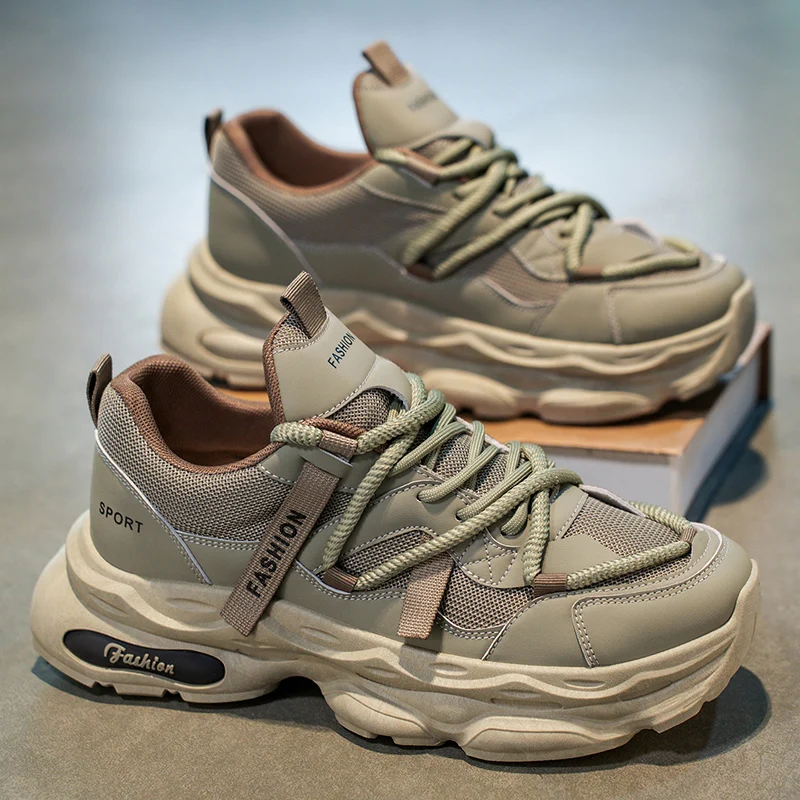 

Мужские повседневные кроссовки 2026: летние, сетчатые, дышащие, нескользящие, с увеличенной толстой подошвой, модные, ретро, для спорта и прогулок