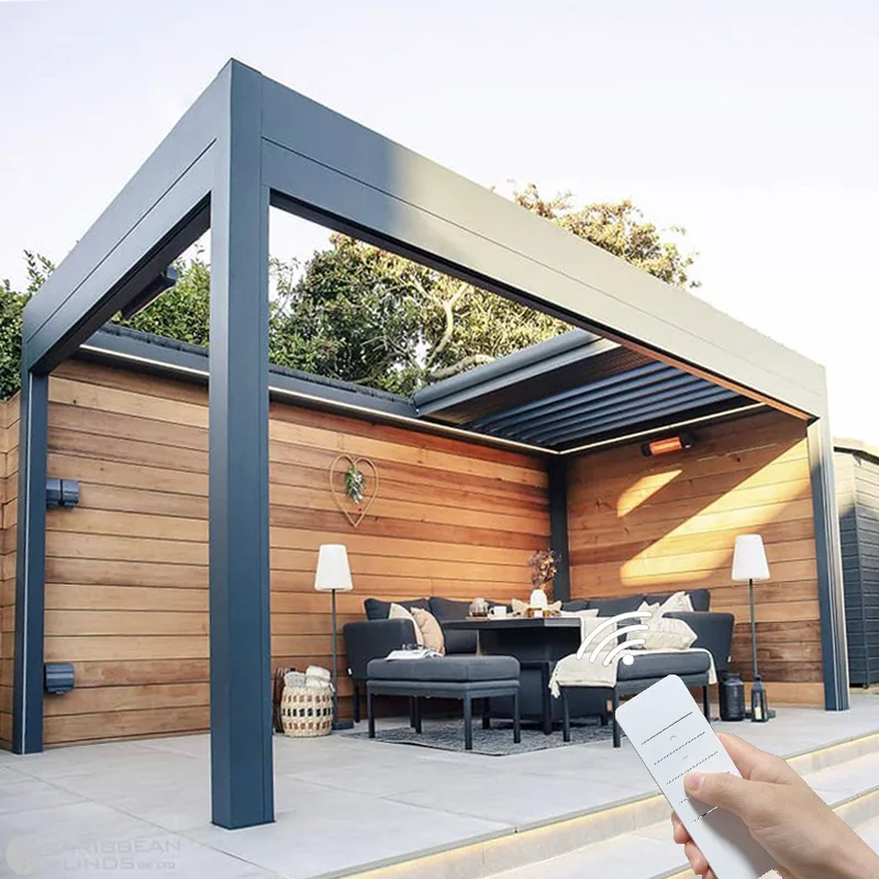 

Терраса на заднем дворе, складная водонепроницаемая биоклиматическая крыша, беседка 4X3, беседка, палатки для солнечных комнат, беседки, тенелы, навесы