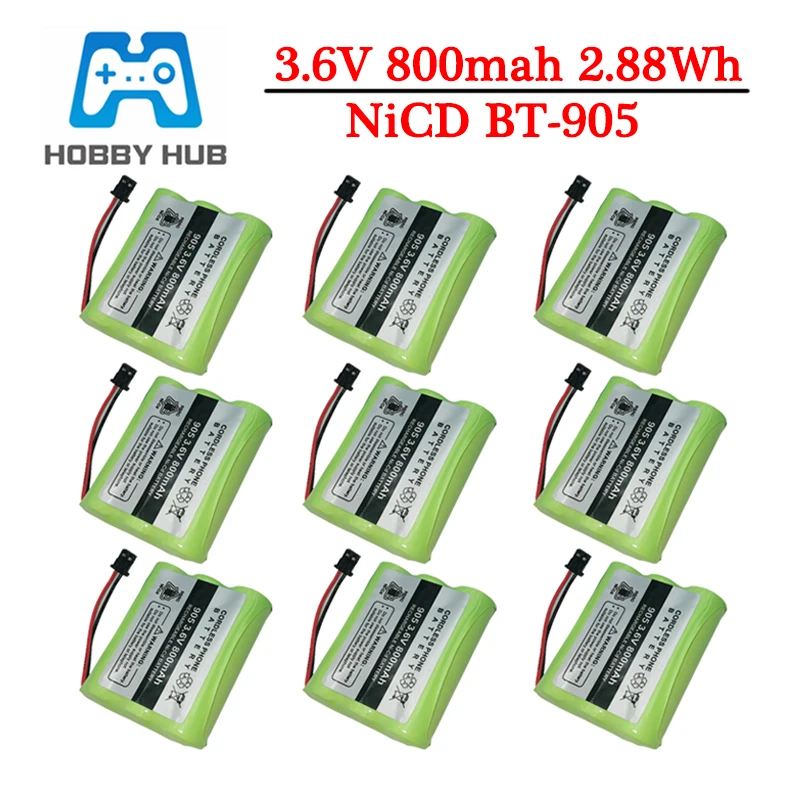 3.6V 800mAh Cordless Phone Battery for Uniden BT905 BT-800 BBTY0663001 BT-1006 BBTY-0444001 BP-800 BP-905 Rechargeable battery