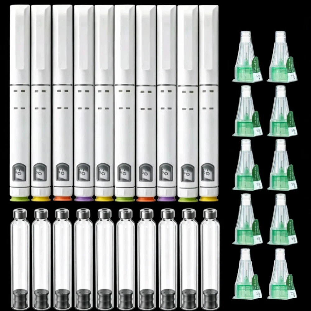 Disposable Insulin Injection Pens Adjustable-dose Beauty Injection Pens Growth Hormone Dosage 60U with 3ml Cartridges Bottles