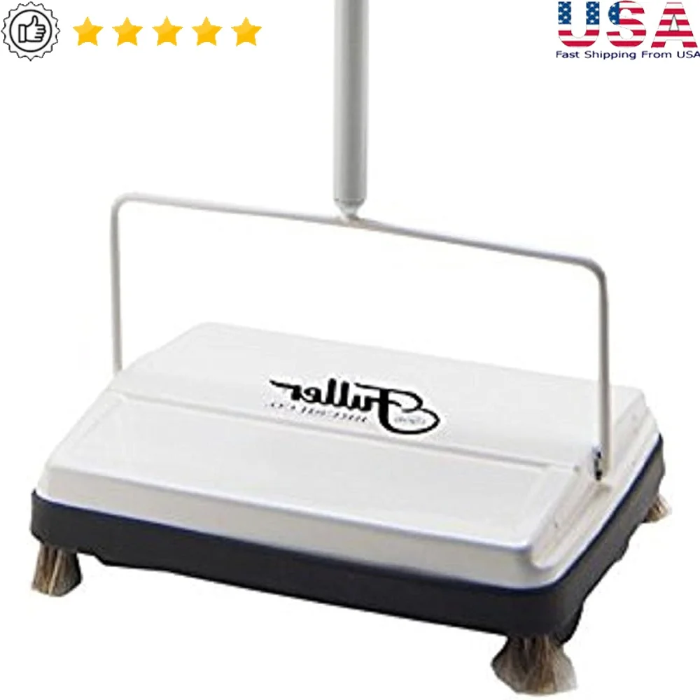

Электростатическая подметальная машина для ковров, 9-дюймовая дорожка, легкая портативная неразрушимая металлическая ручка, двойные коллекционные отделения