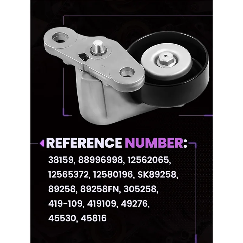 Dependable-38159 Tensioner Pulley Assembly A/C Belt For 2000-2008 Chevy Silverado Suburban Tahoe GMC Sierra Yukon# 12562065