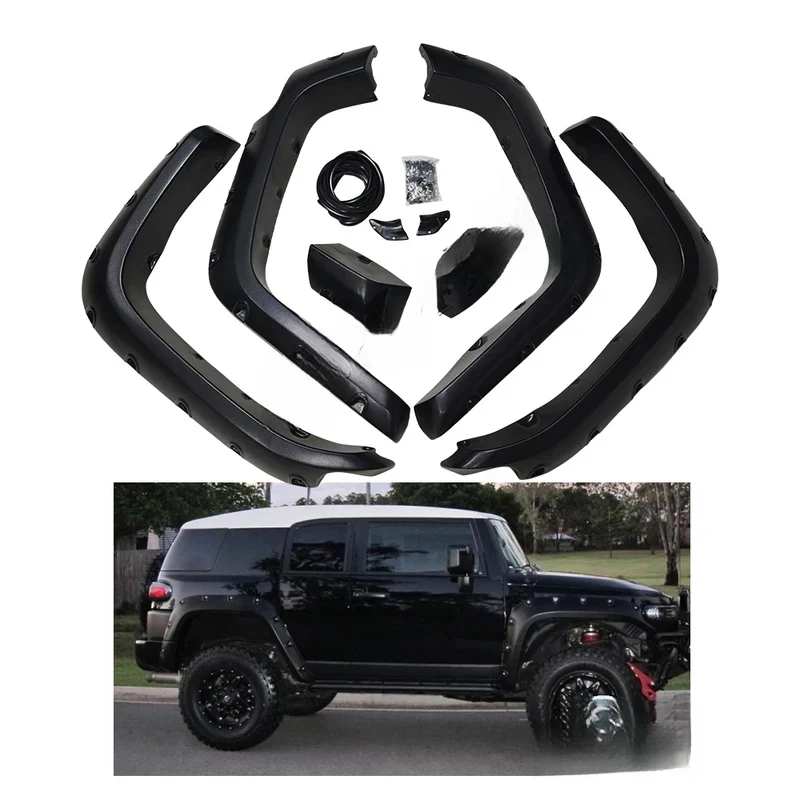 

Аксессуары для внедорожников 4X4: матовые черные расширители колесных арок (фендеры) для FJ Cruiser 2007-2014
